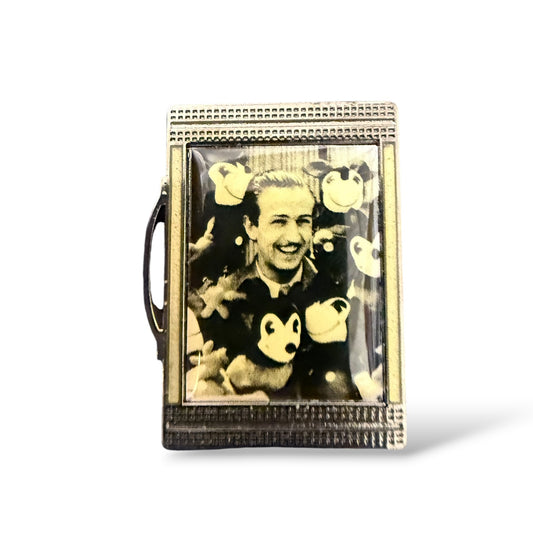 Disney Parks Legacy of a Dream Booster Walt Disney with Plush Mickey Mouse Dolls Epoxy Dome Pin