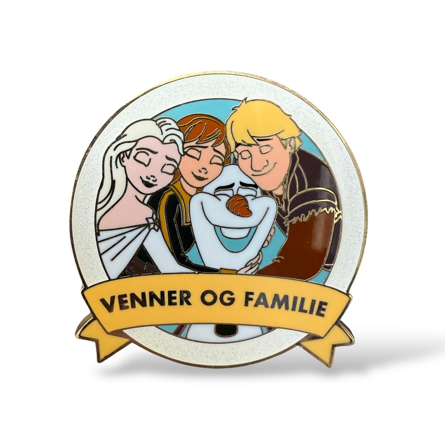 Disney Parks One Family Friends and Family in Park Languages Elsa, Anna, Olaf, and Kristoff Norwegian Pin