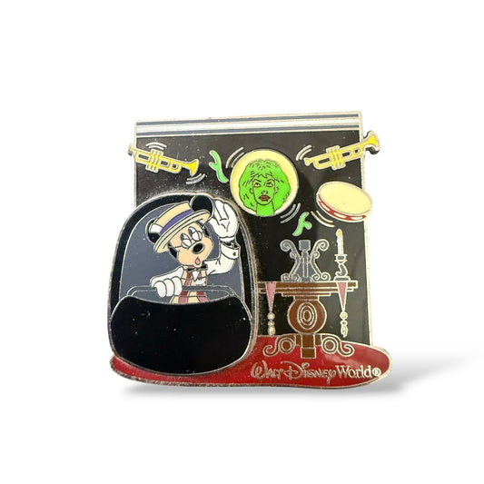 WDW Main Street Gazette Collection Here's the Scoop Mickey and Madame Leota Haunted Mansion Pin