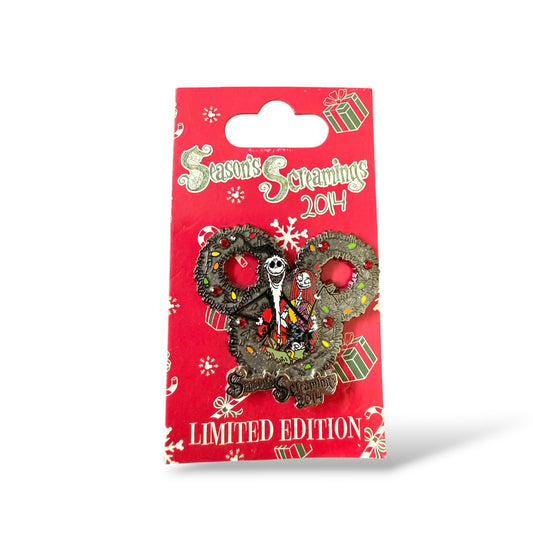 Disney Parks Season's Screamings 2014 Jack & Sally Pin