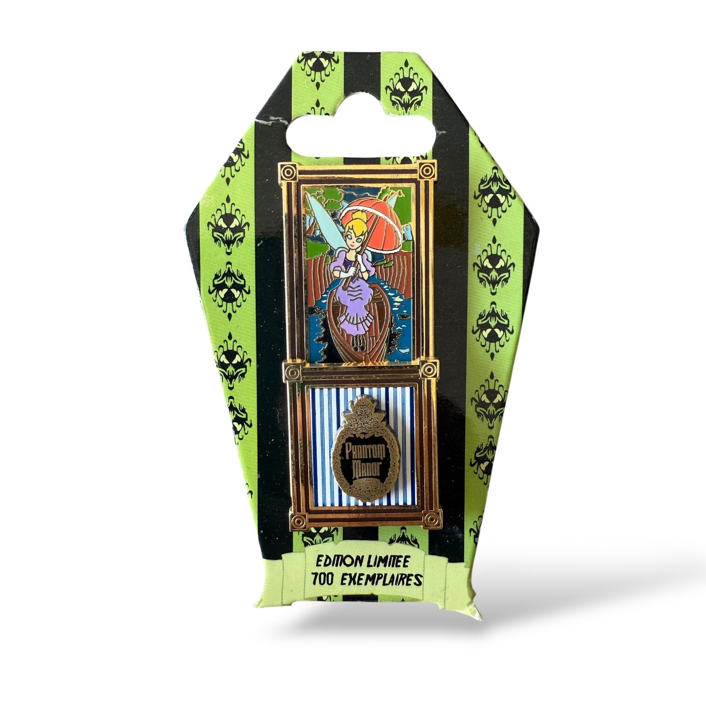 DLRP Phantom Manor 2012 Pin Trading Event Tinker Bell Waterfall Stretching Portrait Pin