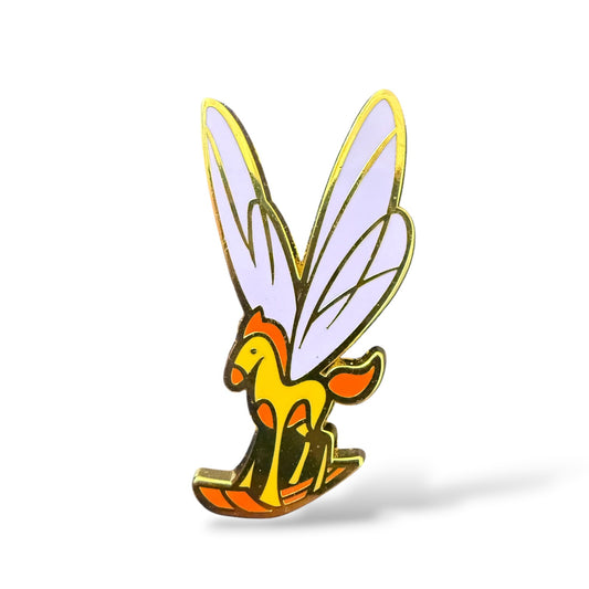 Loungefly Alice in Wonderland Talking Flowers Rocking Horse Fly Pin