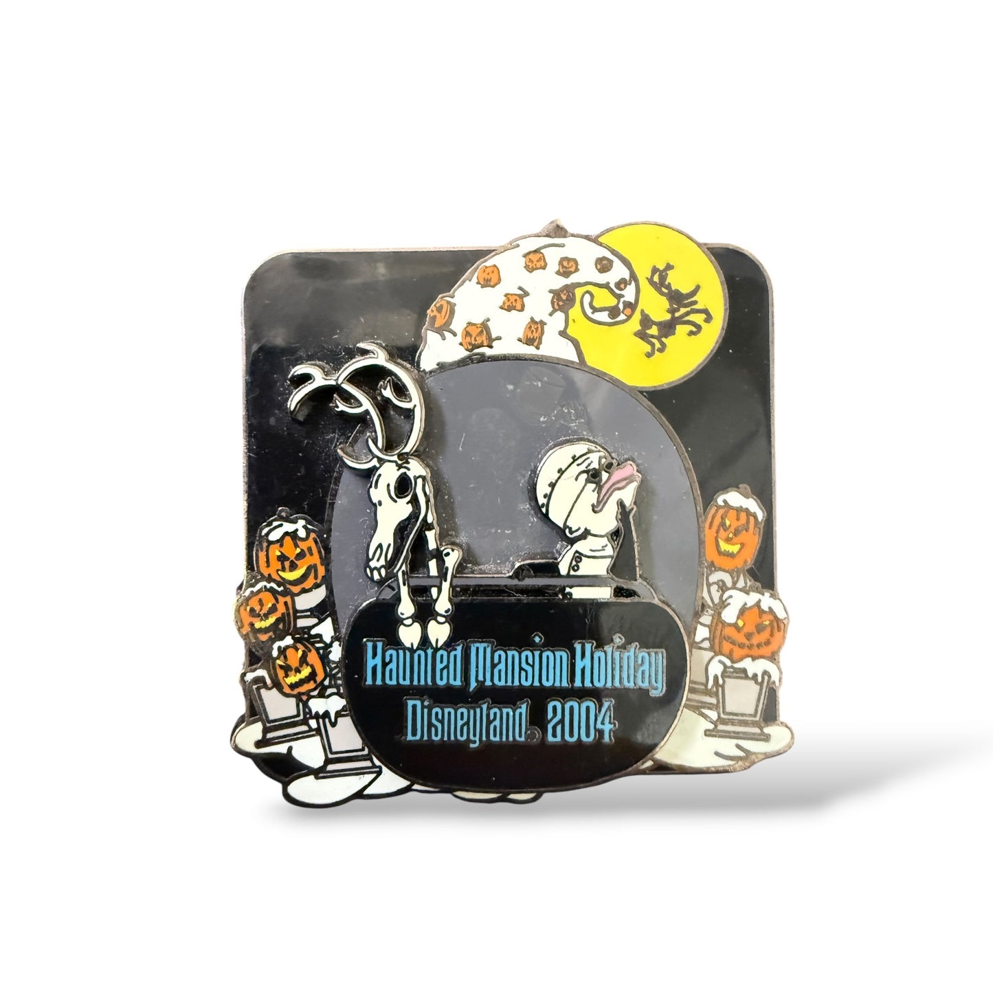 DLR Haunted Mansion Holiday 2004 Doom Buddies Dr. Finklestein and Reindeer Pin
