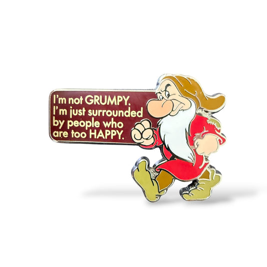 Disney Parks Snow White and The Seven Dwarfs I'm Not Grumpy Pin