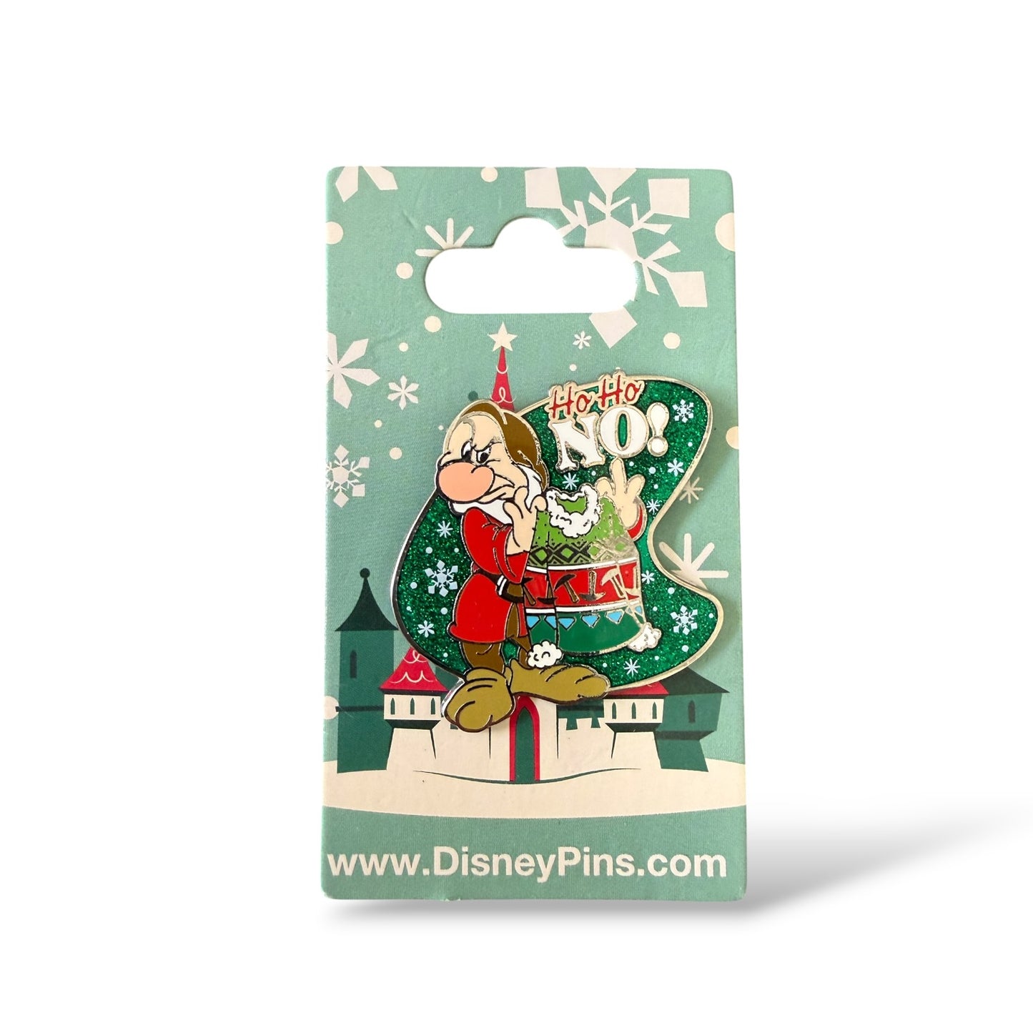 Disney Parks Grumpy Christmas Sweater HoHo NO! Pin
