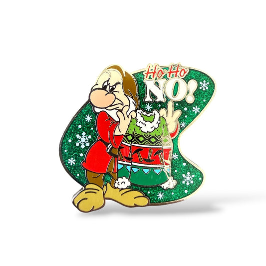 Disney Parks Grumpy Christmas Sweater HoHo NO! Pin