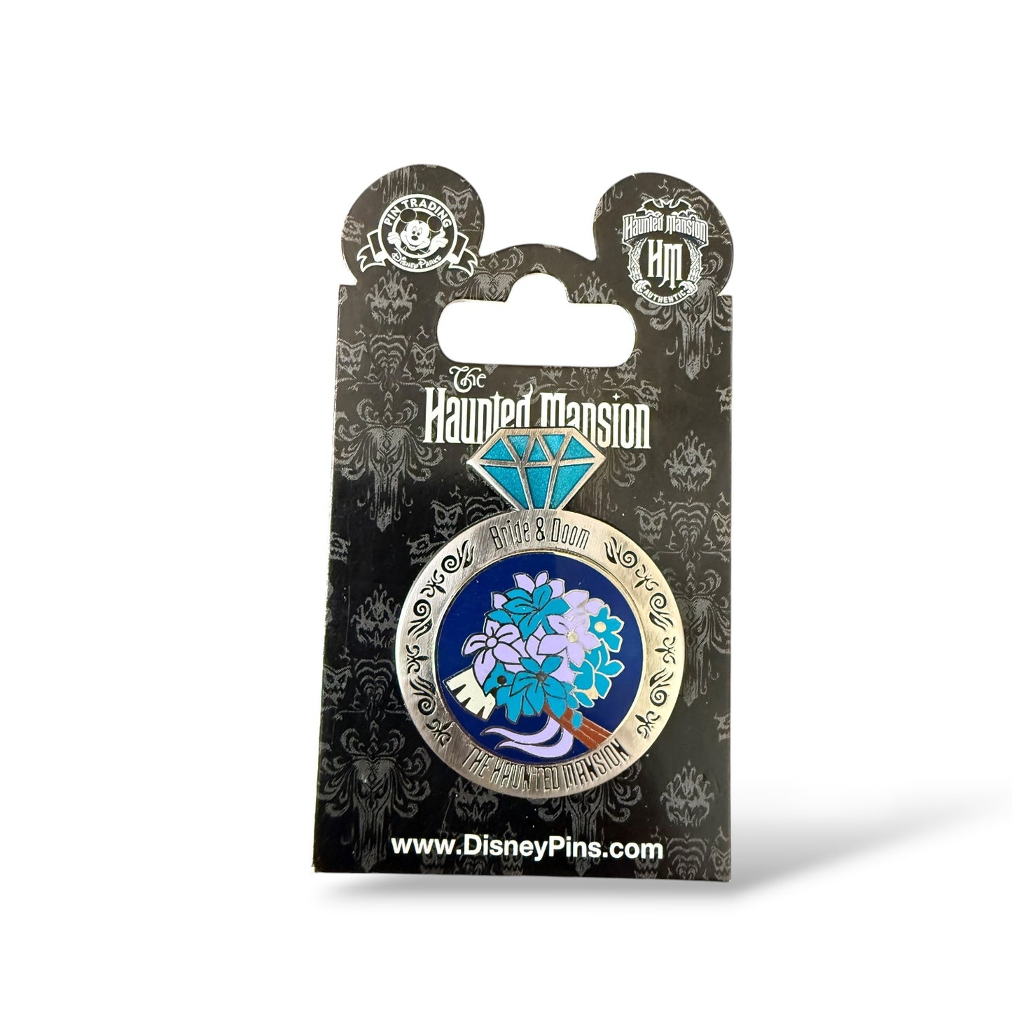 Disney Parks Haunted Mansion Bride and Doom Wedding Ring Pin
