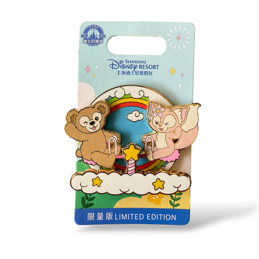 SDR Pin Trading Fun Day 2024 Characters Playing Cute Duffy and LinaBell On Seesaw Pin