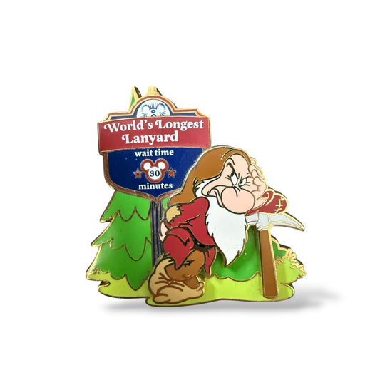 WDW Trade City, USA World's Longest Lanyard Grumpy Pin
