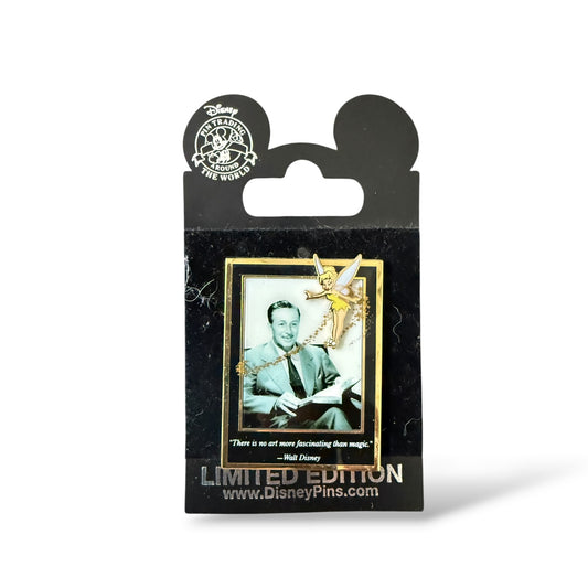 WDW Princess Ball 2002 Walt Disney and Tinker Bell Lanyard Pin