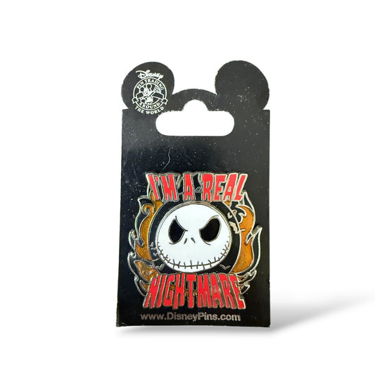 Disney Parks Jack Skellington I'm a Real Nightmare Pin