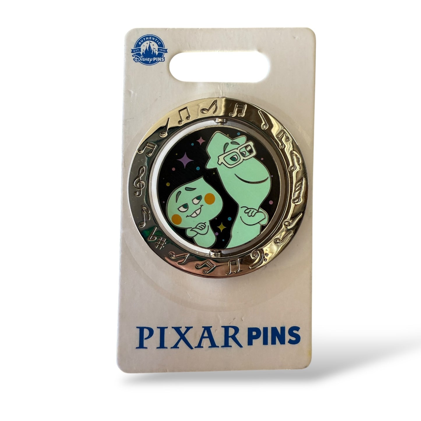 Disney Parks Pixar Soul Spinner Joe, 22, and Mr. Mittens Pin