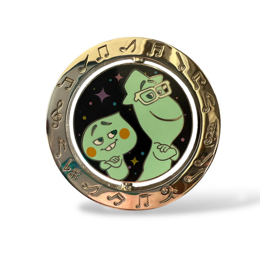 Disney Parks Pixar Soul Spinner Joe, 22, and Mr. Mittens Pin