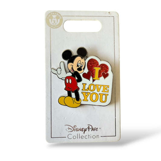 Disney Parks Mickey Mouse Sign language I Love You Pin