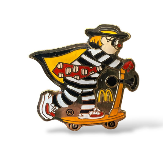 McDonalds Hamburglar on Scooter Pin