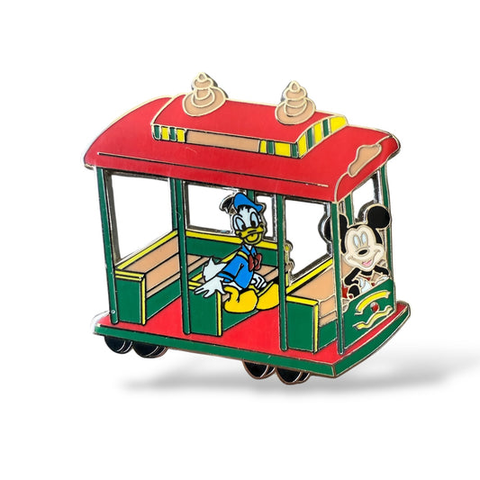 WDW 35 Magical Years Mystery Mickey and Donald Main Street Trolley Pin