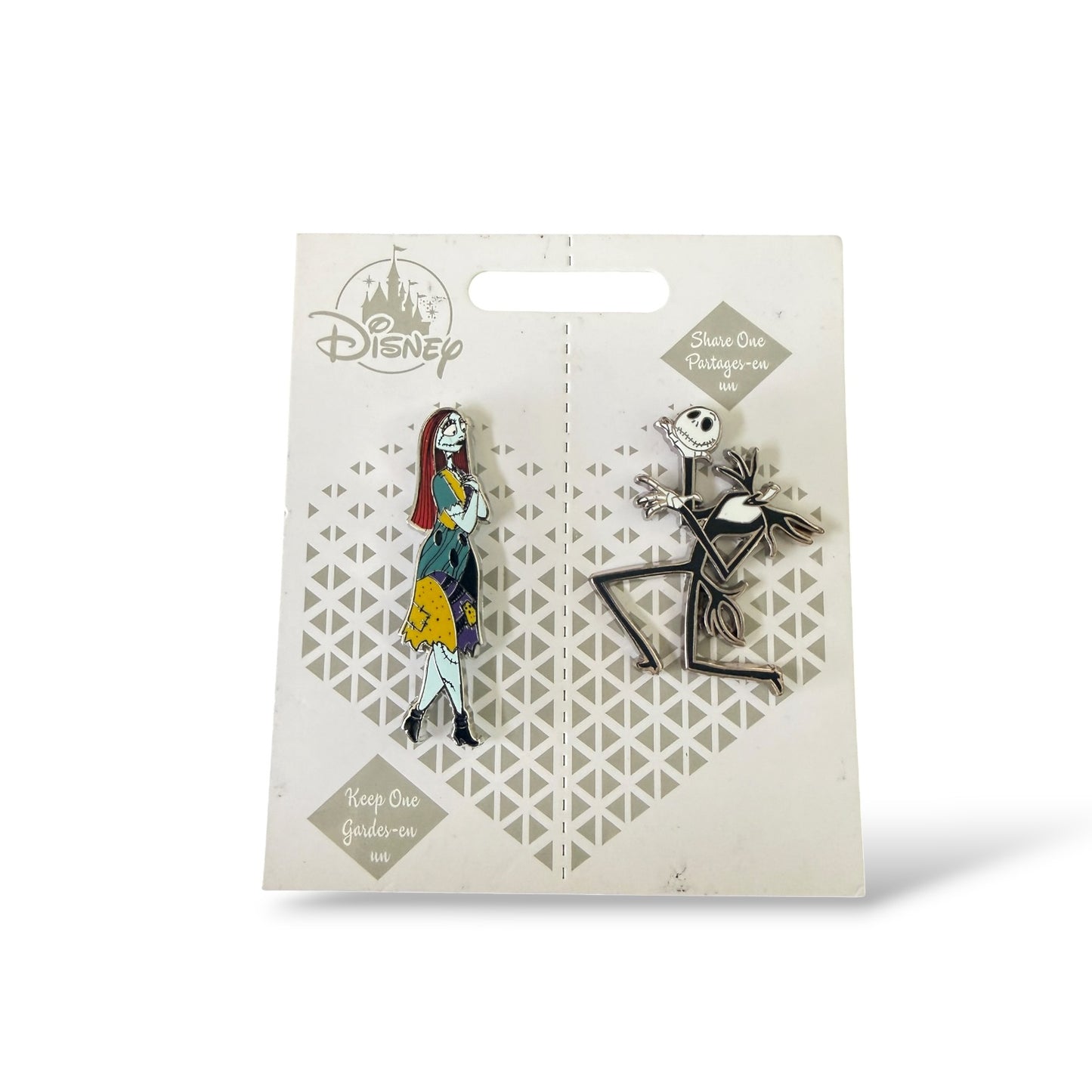 Disney Store Valentine's Day Jack and Sally Pin Set