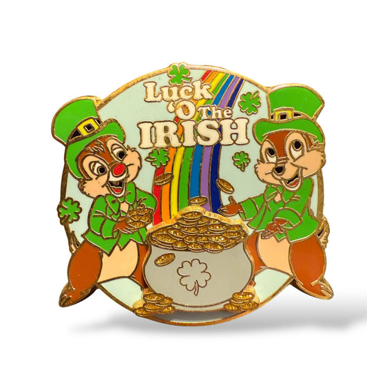 Disney Parks Luck 'O the Irish Chip 'n Dale Pin