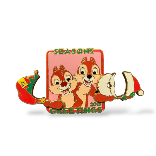 Disney Parks Seasons Greetings Christmas 2018 Chip n' Dale Pin