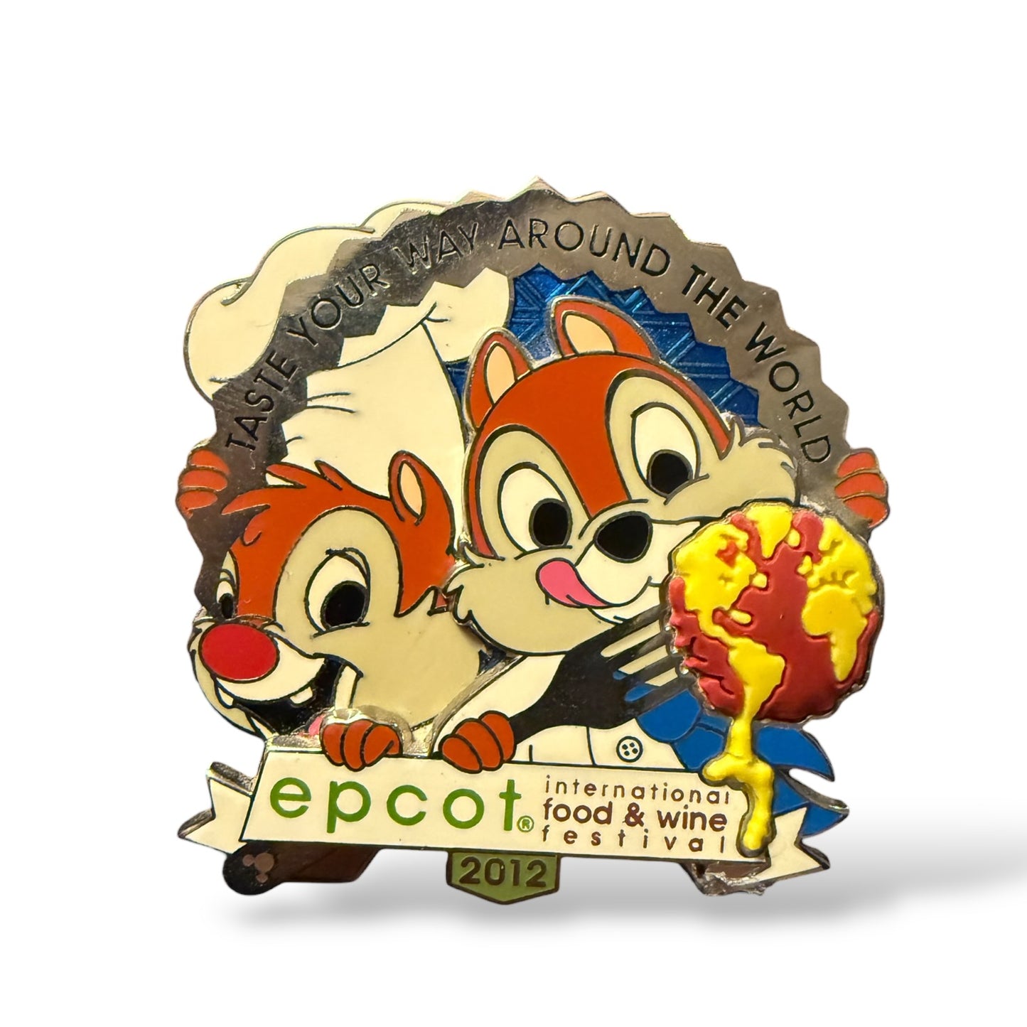 WDW Epcot International Food and Wine Festival 2012 Chip n' Dale Pin