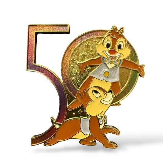 WDW 50th Anniversary Chip n' Dale Pin