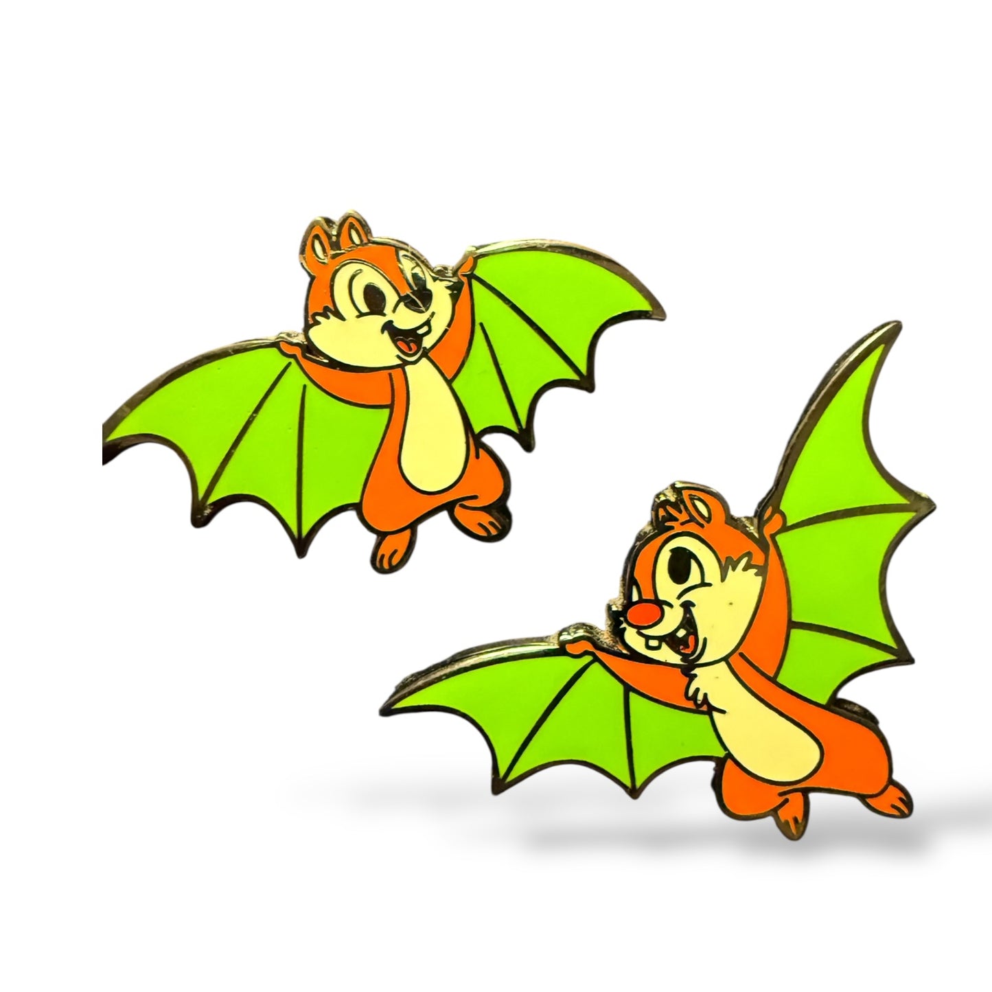 Disney Parks Halloween 2018 Chip n' Dale as Bats Pin Set