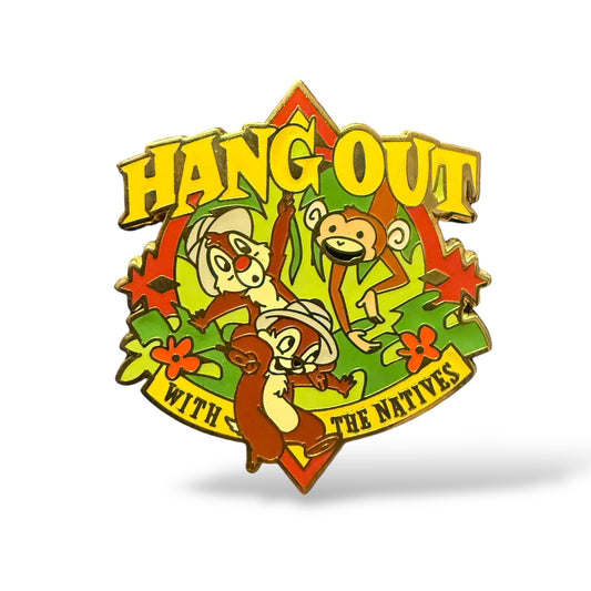 DLR Jungle Cruise Gift with Purchase Chip n' Dale Hang Out with The Natives Pin