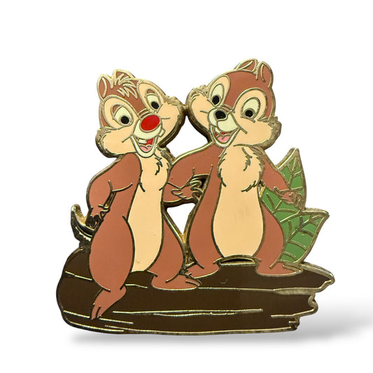 Disney Parks Chip n' Dale Standing on a Log Pin