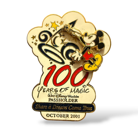 WDW 100 Years of Magic Mickey Mouse Annual Passholder Pin