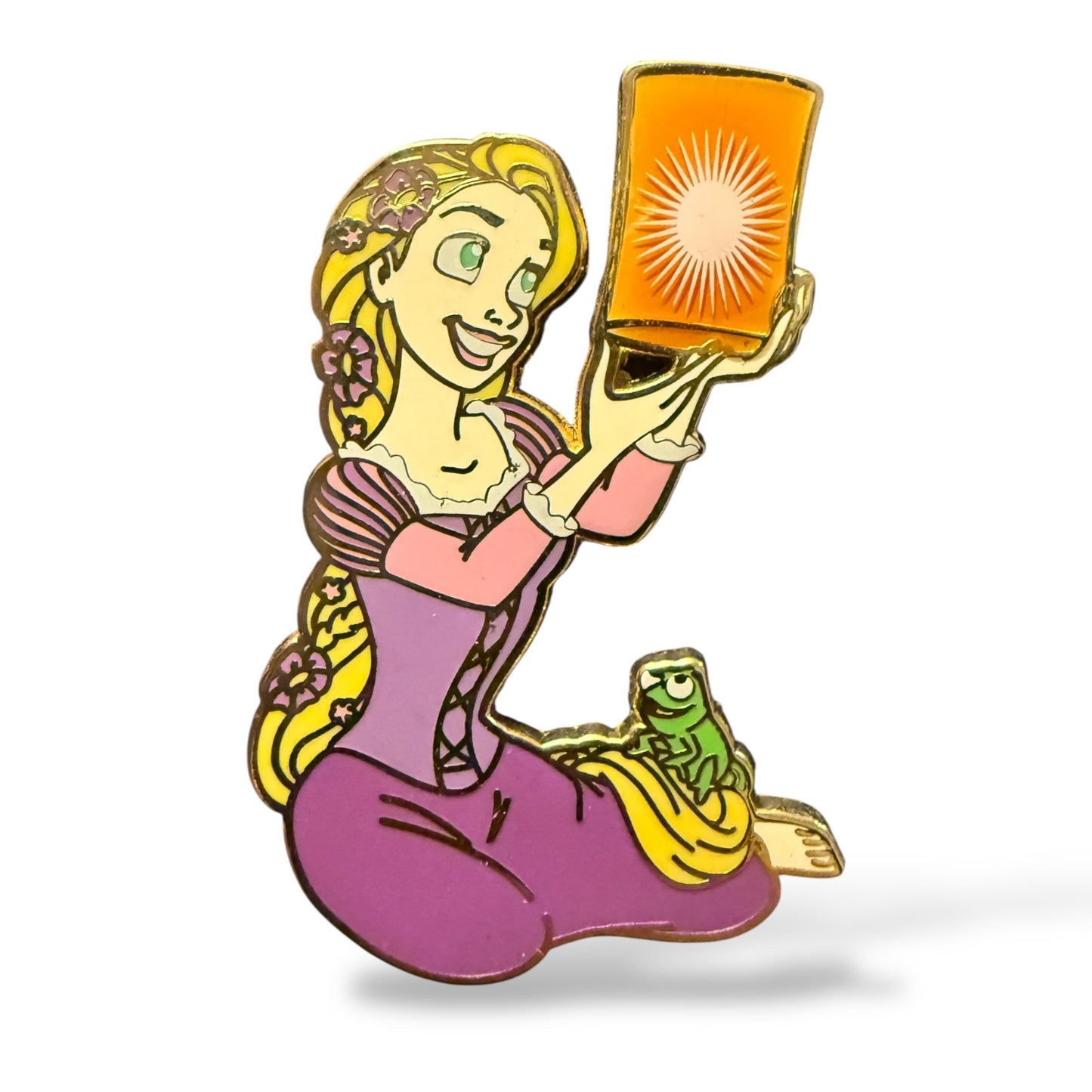 Disney Parks Rapunzel and Pascal Holding Corona Sun Lantern Pin