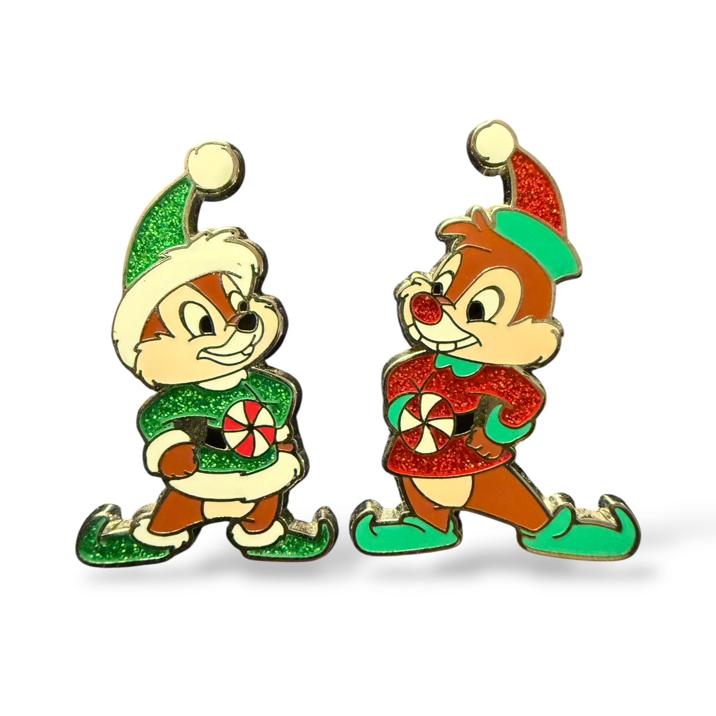 Disney Parks Chip n' Dale Christmas Elves Pin