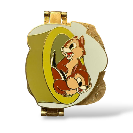 Disney Parks 80th Anniversary Chip n' Dale Acorn Hinged Pin