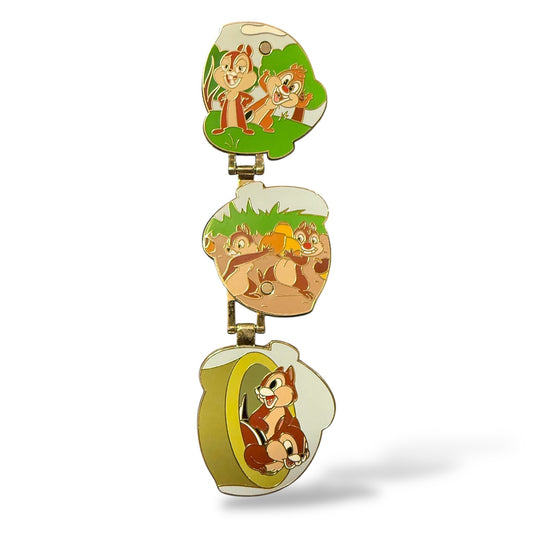 Disney Parks 80th Anniversary Chip n' Dale Acorn Hinged Pin