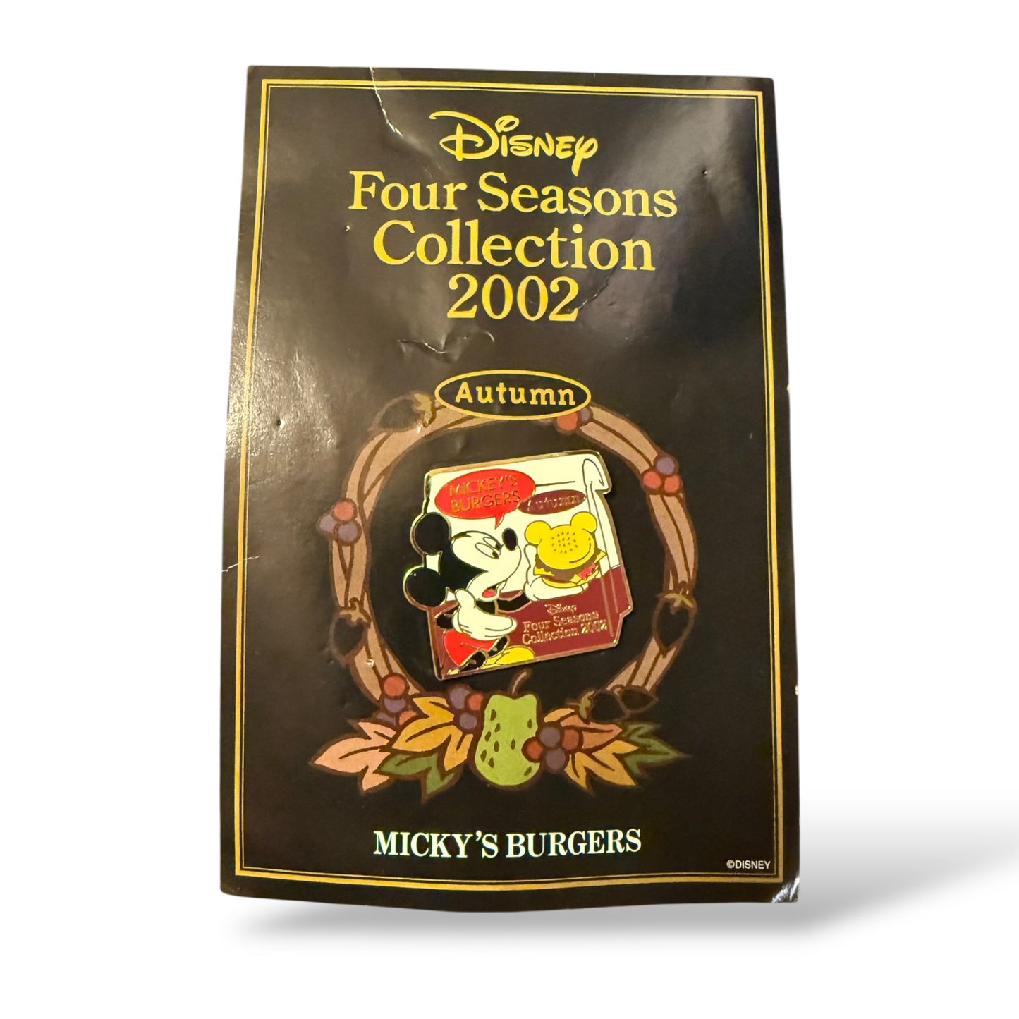 JDS Four Seasons Collection 2002 Mickey Mouse and Hamburger Autumn Pin