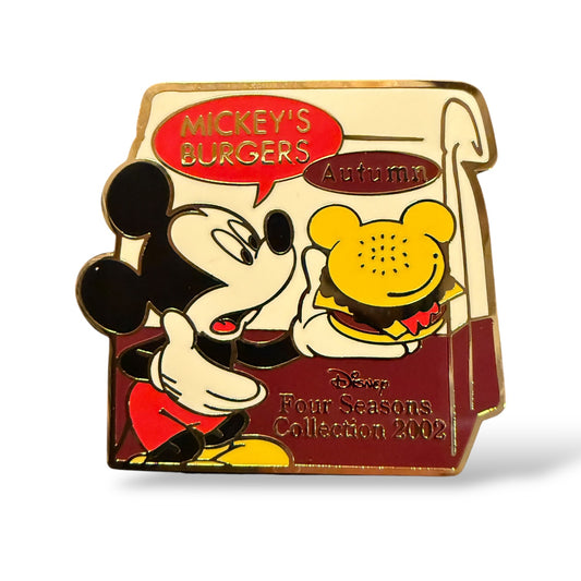 JDS Four Seasons Collection 2002 Mickey Mouse and Hamburger Autumn Pin