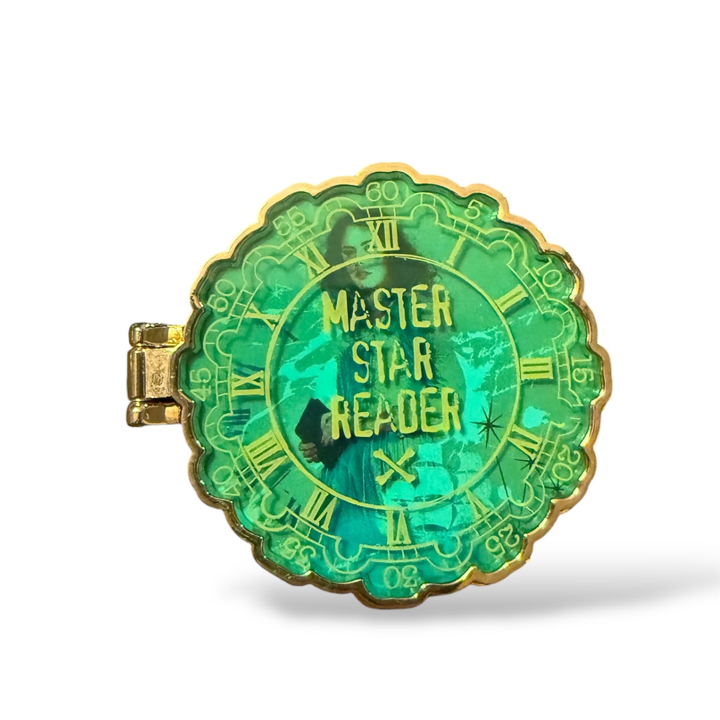 Disney Parks Pirates of the Caribbean Master Star Reader Carina Smyth Stained Glass Hinged Pin