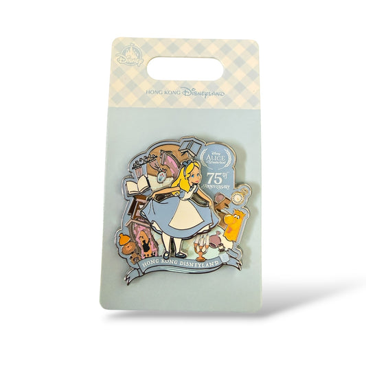 HKDL Alice in Wonderland 75th Anniversary Pin