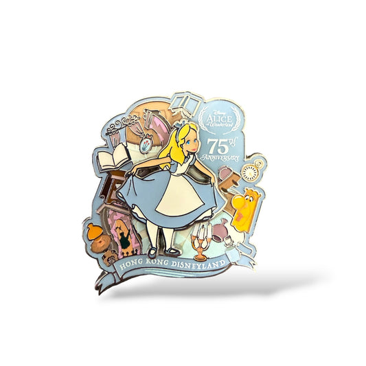 HKDL Alice in Wonderland 75th Anniversary Pin
