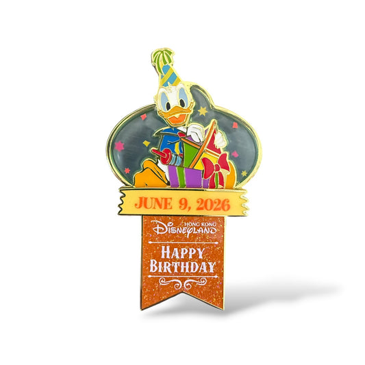 HKDL Happy Birthday Donald Duck 2026 Pin