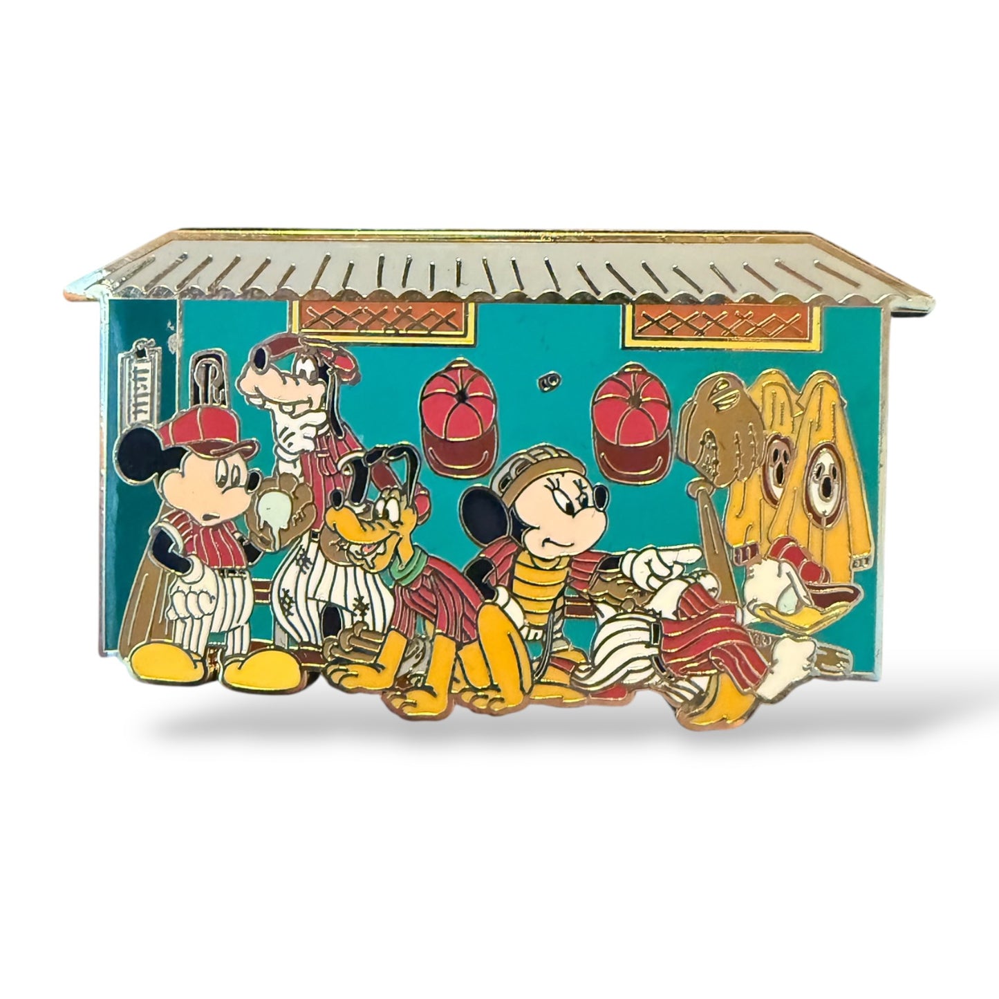 Disney Shopping Fab 5 Sluggers Baseball Dugout Mickey, Minnie, Donald, Pluto and Goofy Pin