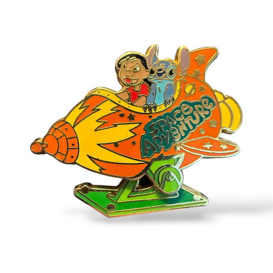 Disney Parks Space Adventure Rocket Movement Lilo & Stitch Pin