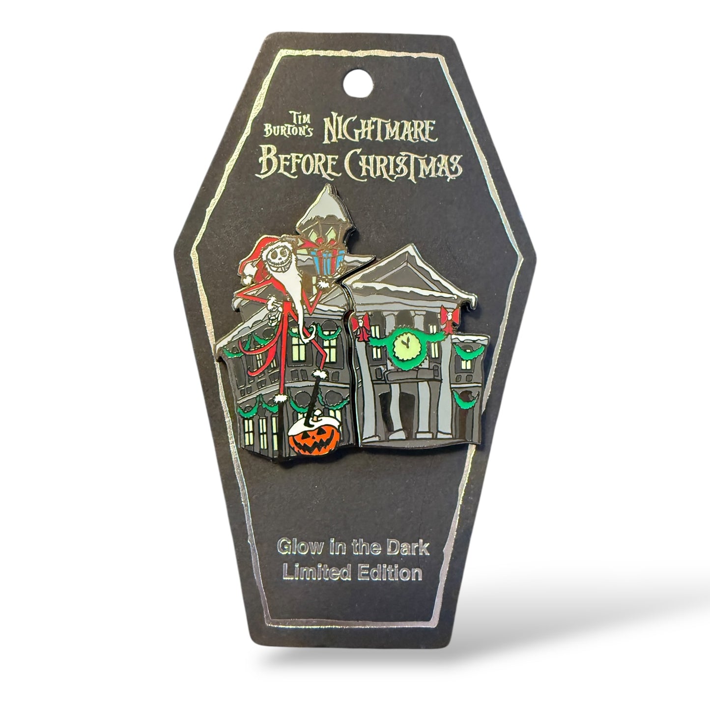 DLR Haunted Mansion Holiday Jack As Sandy Claws Slider Pin