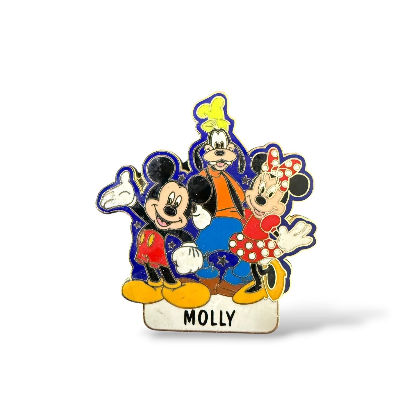 WDW Mickey, Goofy, and Minnie Custom Name Pin