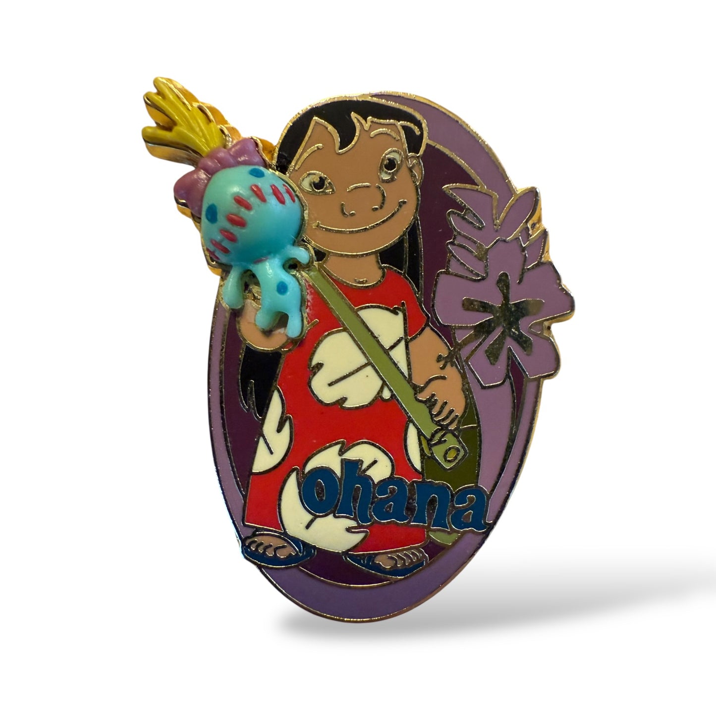 Disney Store Lilo & Stitch Aloha 2002 Movie Release Series Lilo and Scrump Free-D Pin