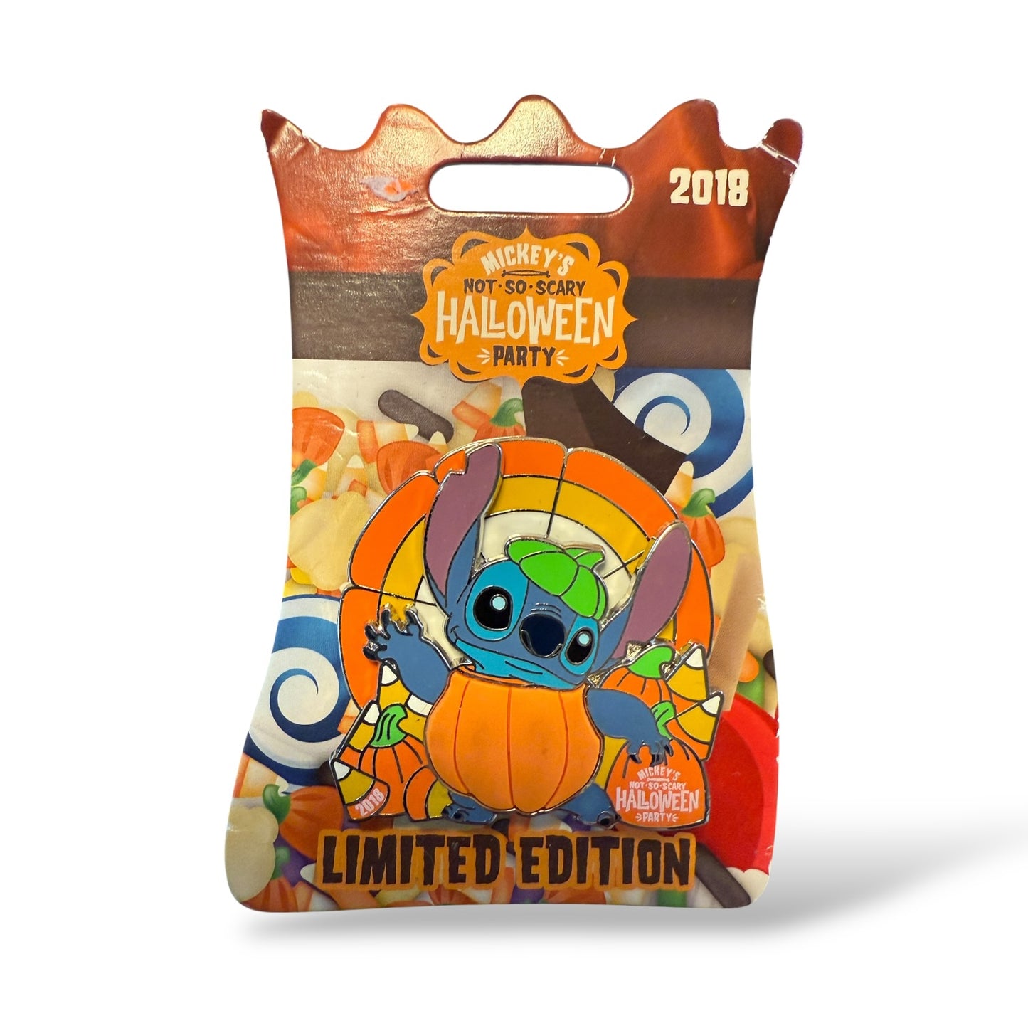 WDW Mickey's Not So Scary Halloween Party 2018 Stitch as Pumpkin Spinner Pin