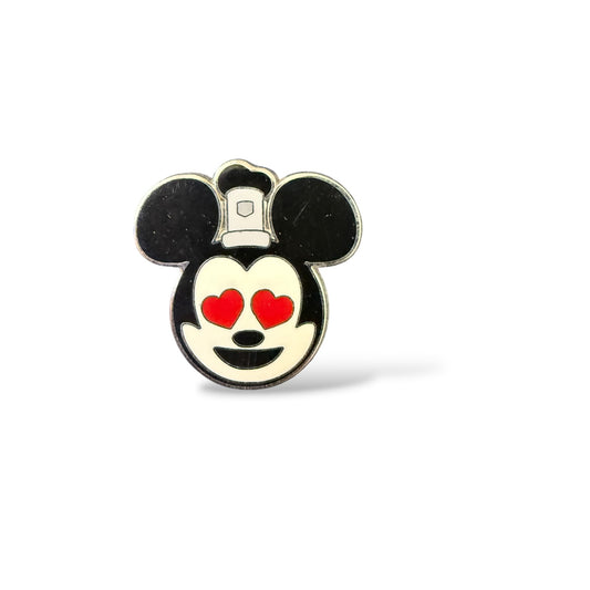D23 Steamboat Willie Emoji Heart Eyes Pin