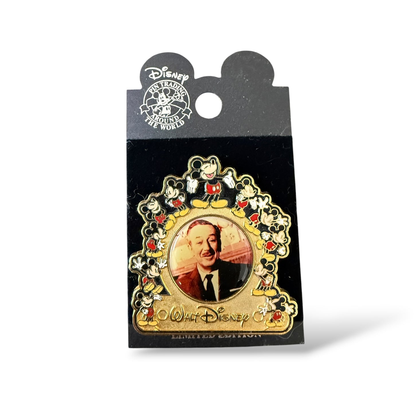 WDW Christmastime in the City 2001 Walt Disney and Mickey Walt's 100th Birthday Pin