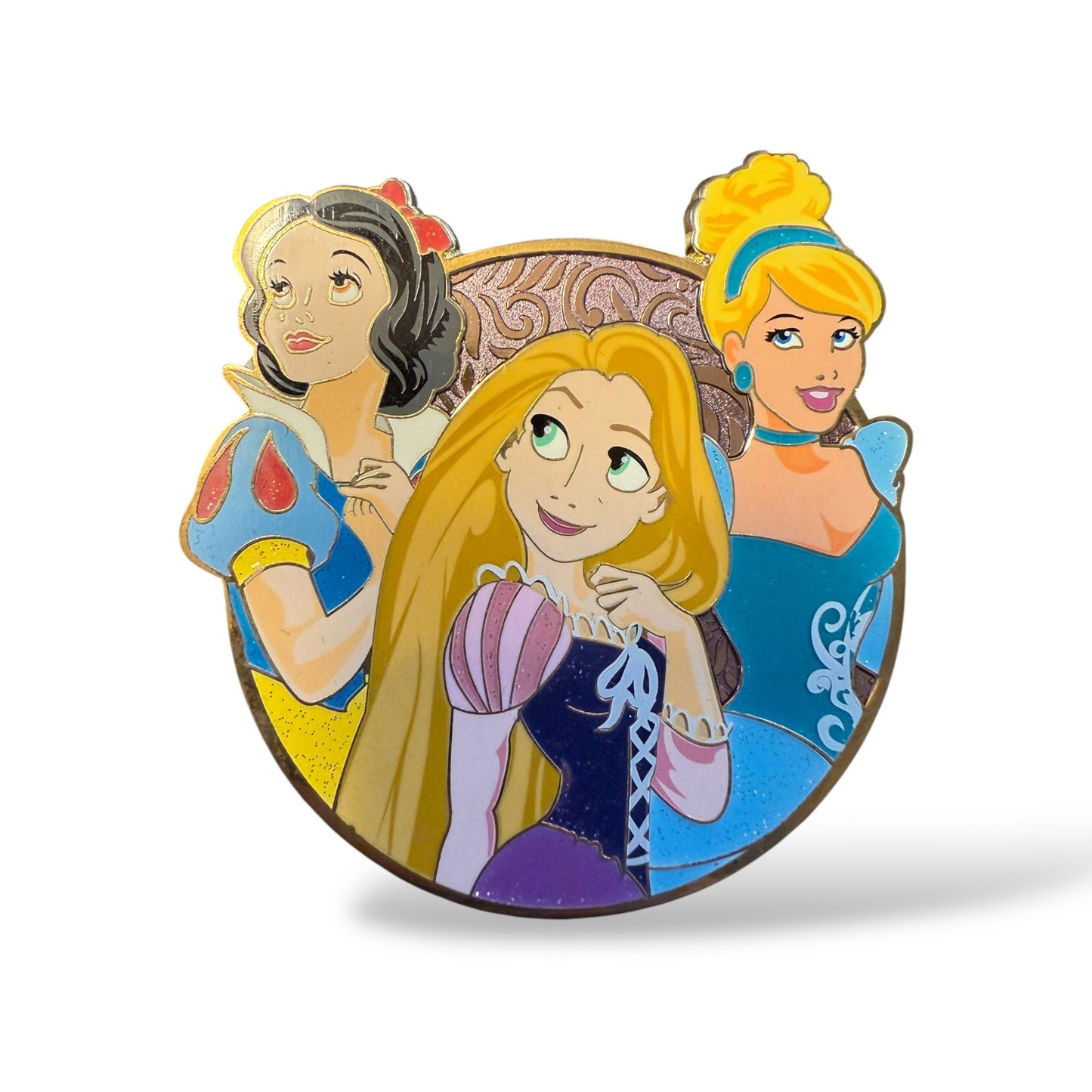 Acme Hotart Golden Magic All Stars Snow White, Rapunzel, and Cinderella Pin