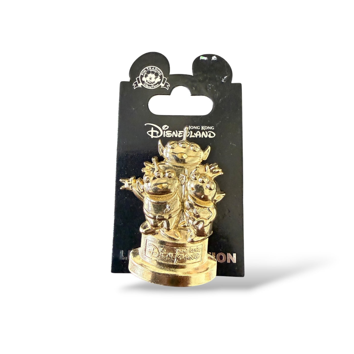 HKDL Little Green Men Gold Statue Pin