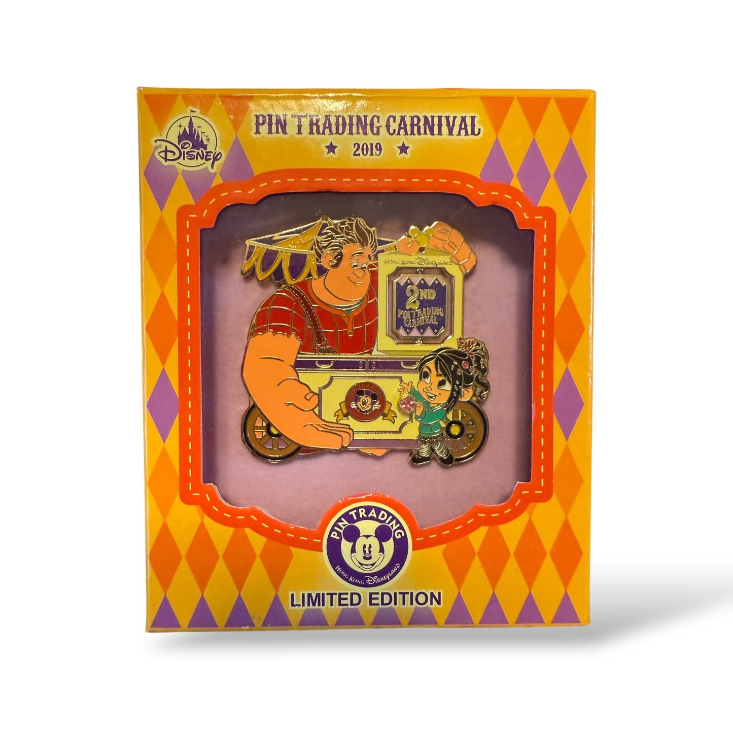 HKDL Pin Trading Carnival 2019 Ralph and Vanellope Jumbo Pin